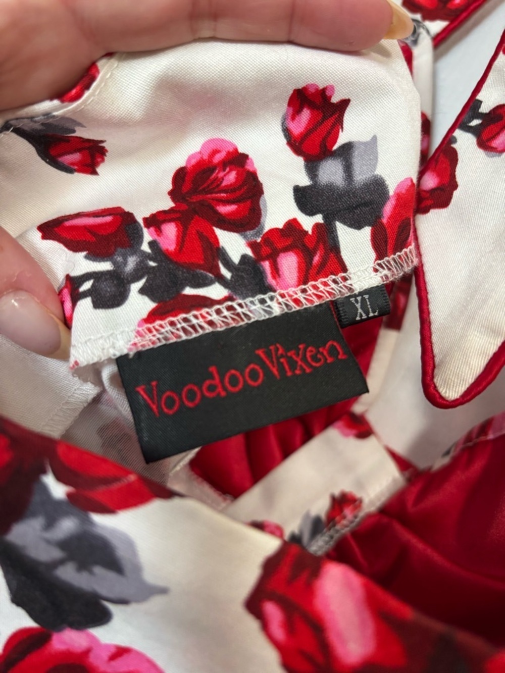 VOODOO VIXEN Retro Floral Corset Halter Top - Picture 5 of 5